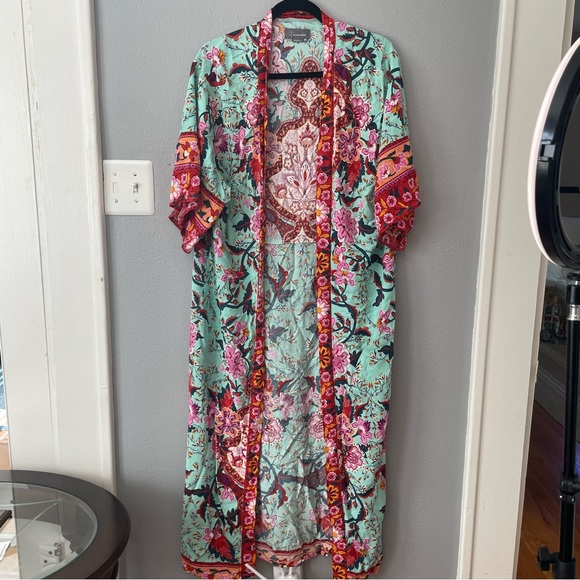 Anthropologie Riley Radiant Floral Kimono Boho - One Size - Picture 9 of 12